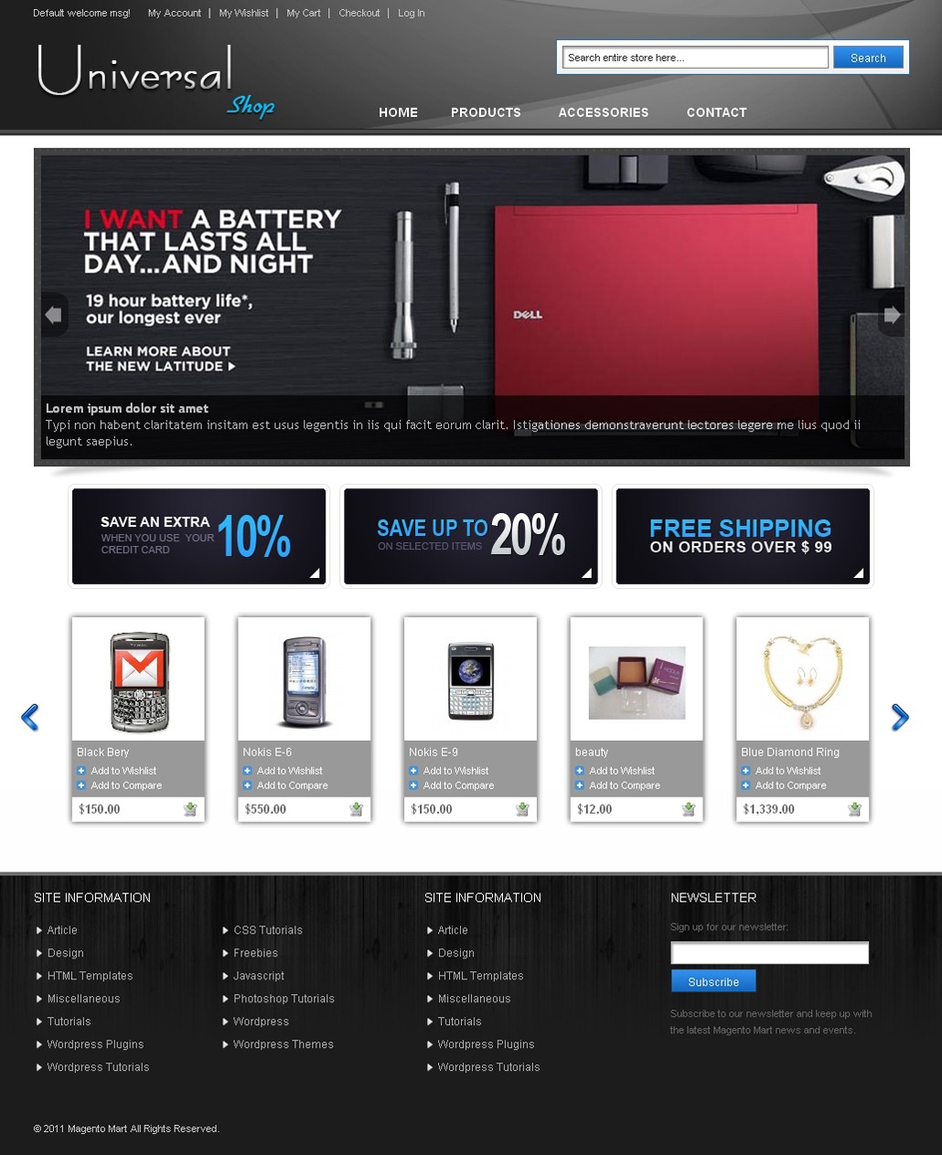 Universal Shop Magento Theme