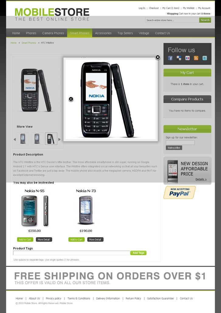 Mobile Shop Magento Theme