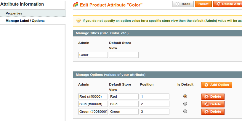 How to use Magento Color Swatches to change Product attributes
