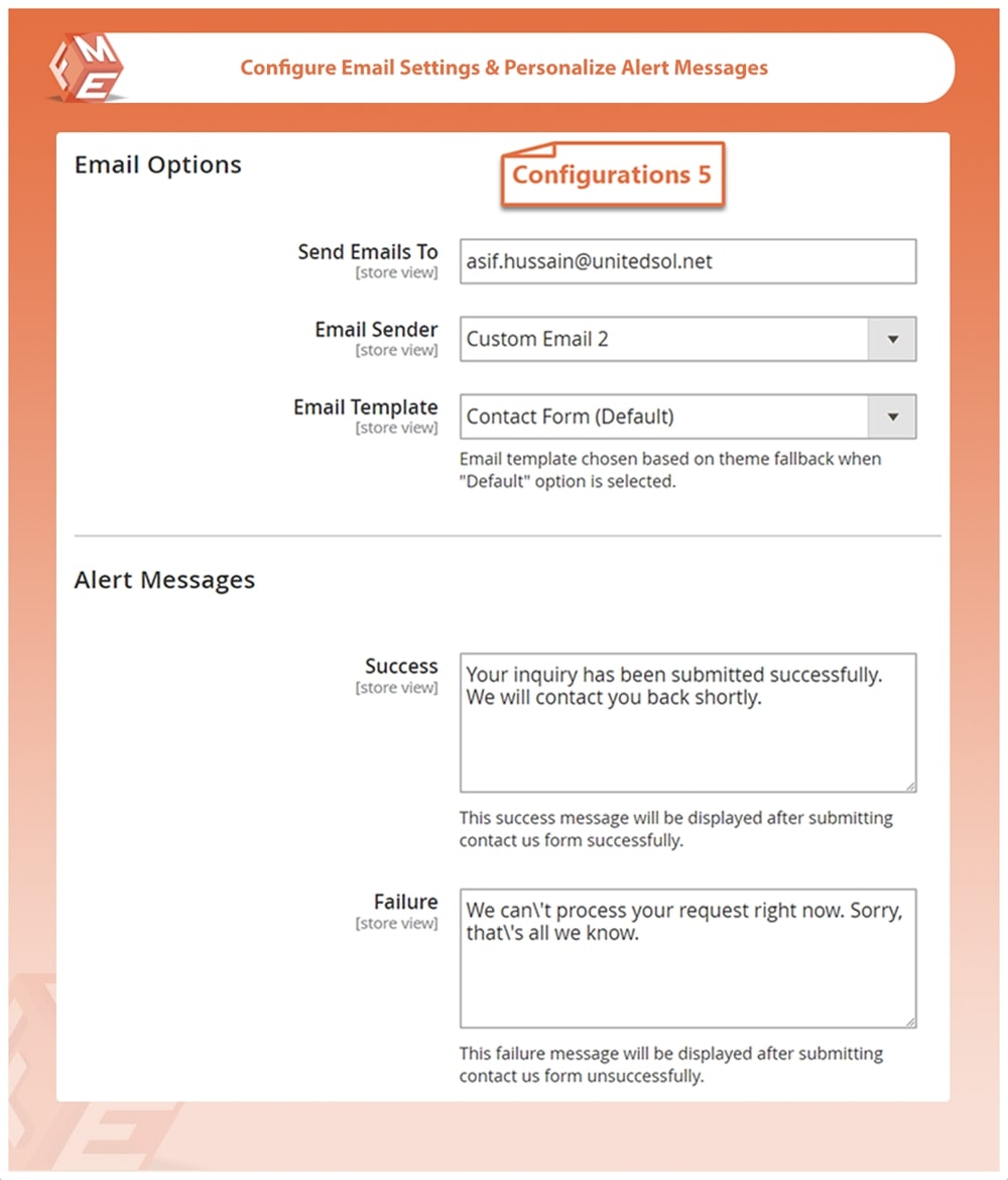 Configure Email Settings & Alert Messages