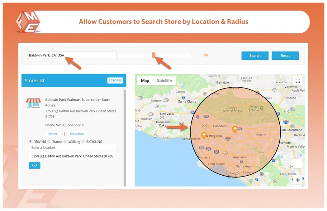 Search By Address & Filter by Radius