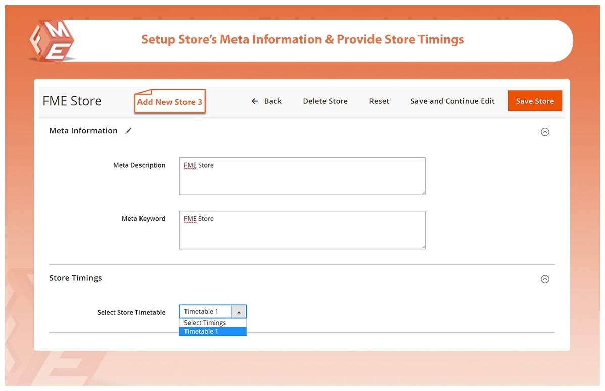 Add Store Timetable
