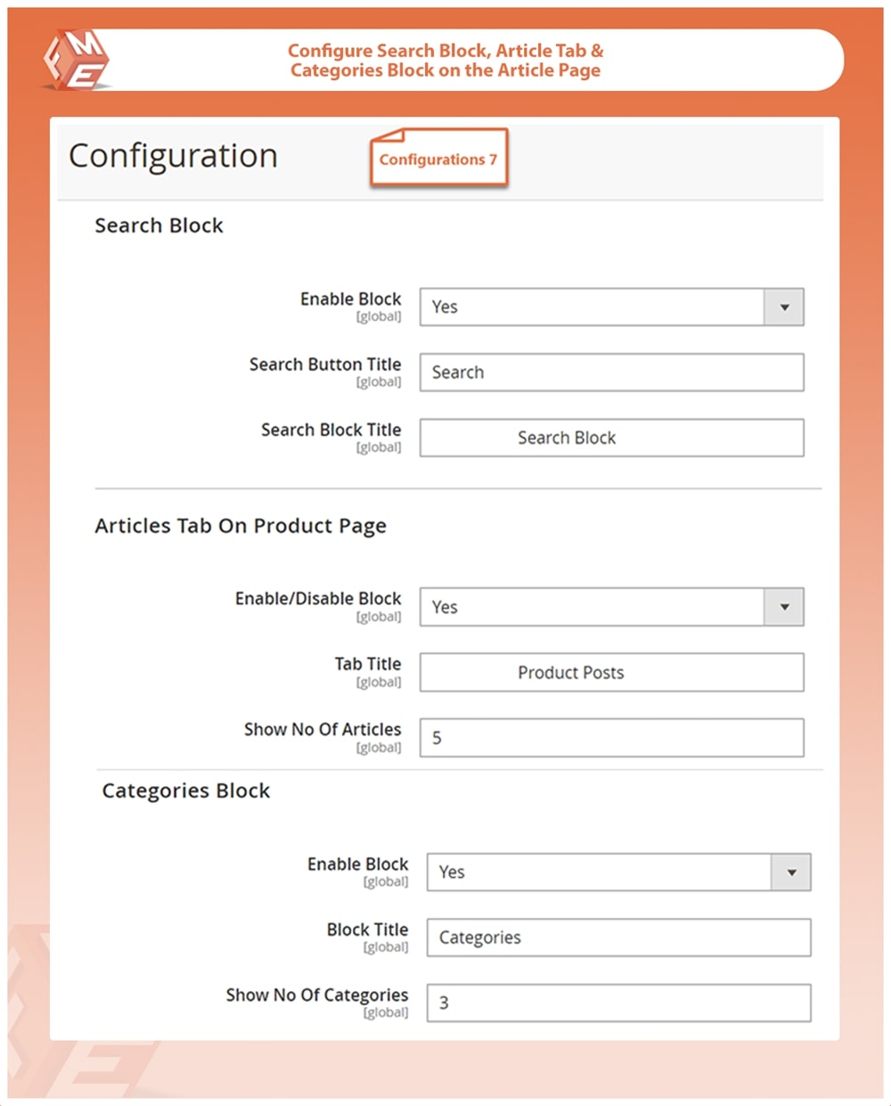 Article Page Configurations