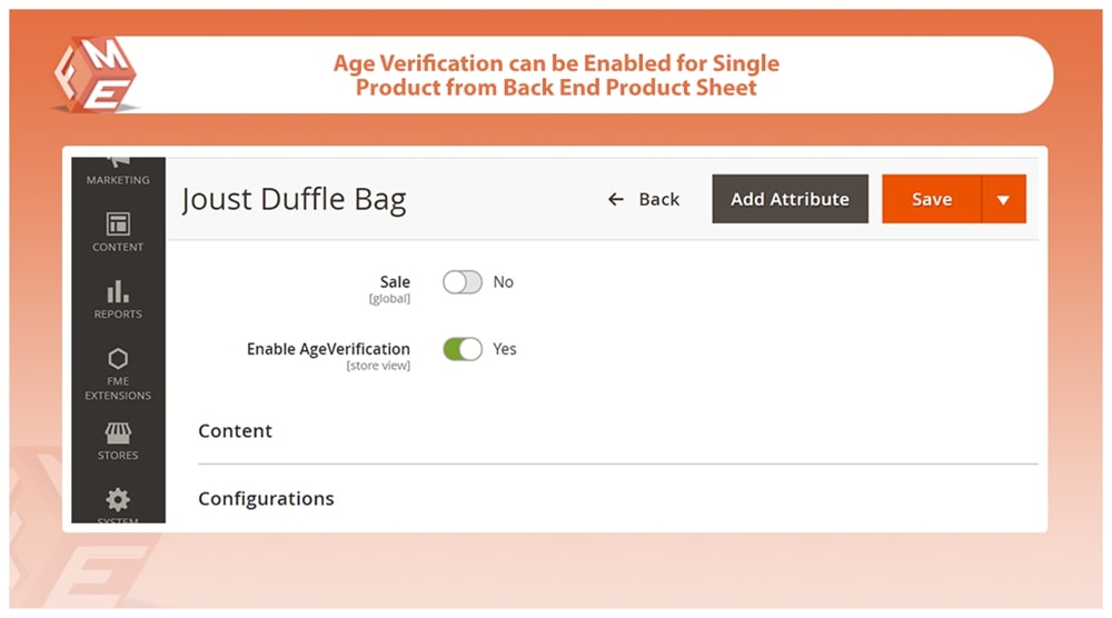 Enable Age Verification for Single Product