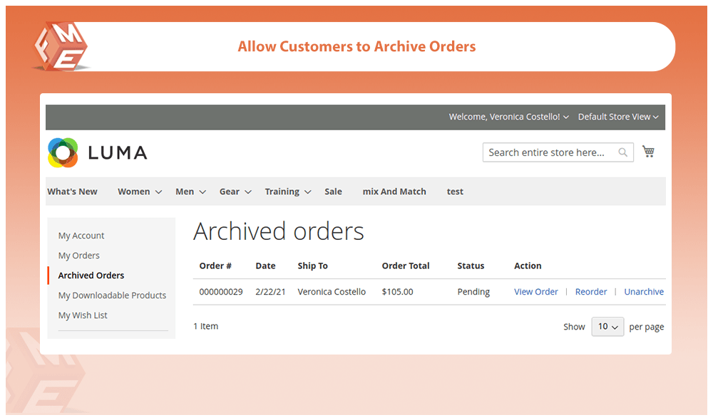 Allow Customers to Archive Orders
