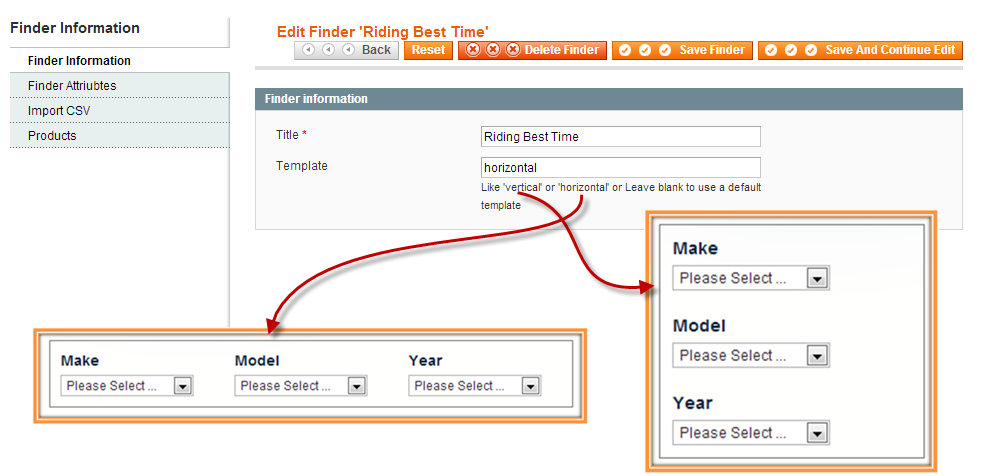 Magento Product Parts Finder, Year Make Model Extension
