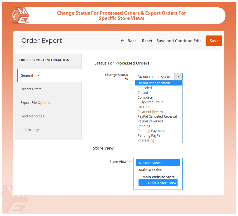 Change Status For Processed Orders