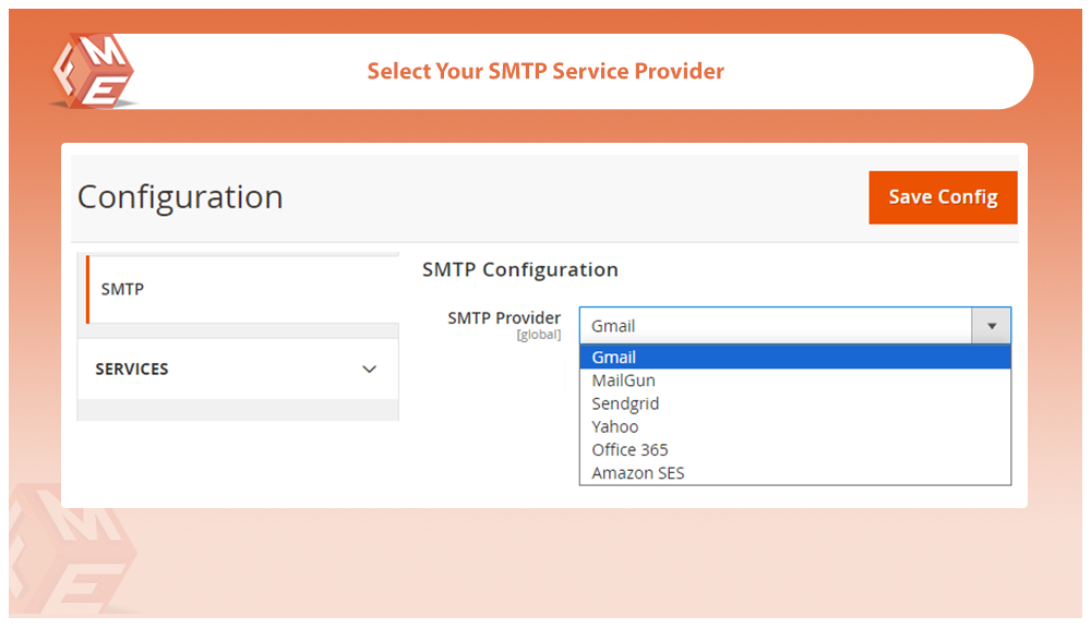 Choose SMTP Provider