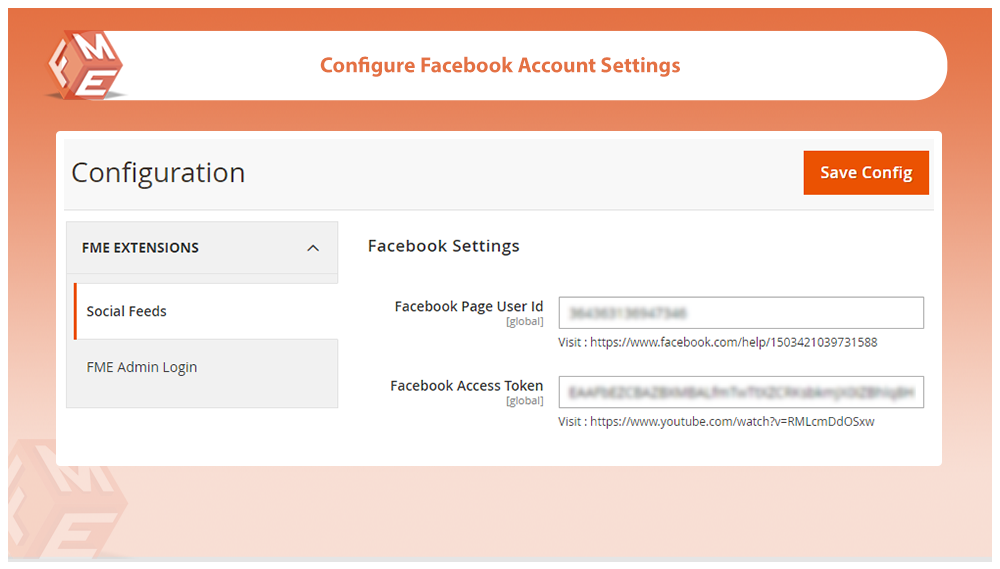 Configure Facebook Account Settings