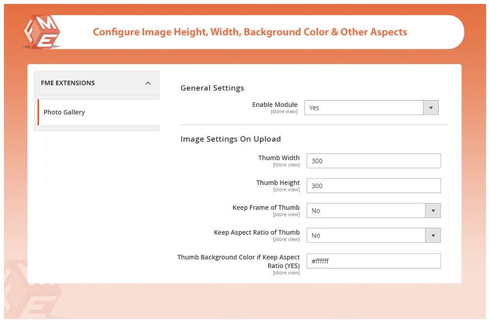 Magento 2 Image Gallery Settings