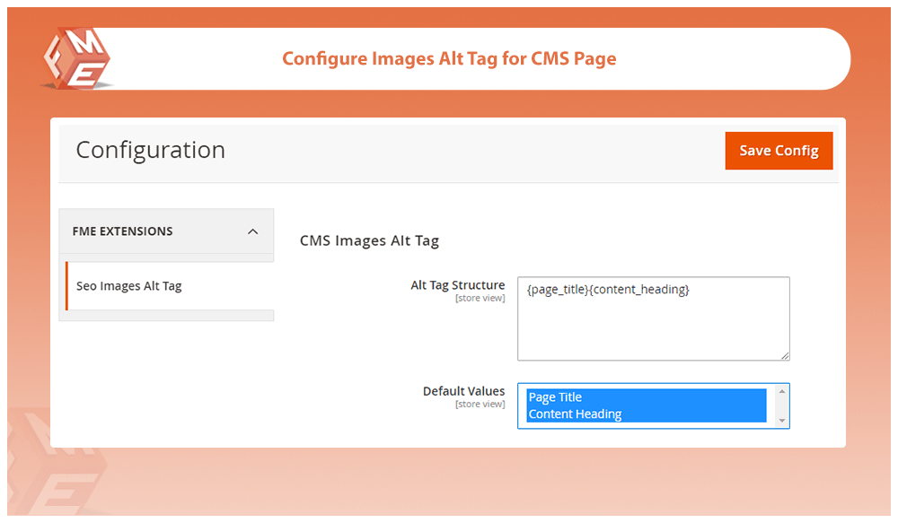 CMS Image Alt Tag Global Configurations