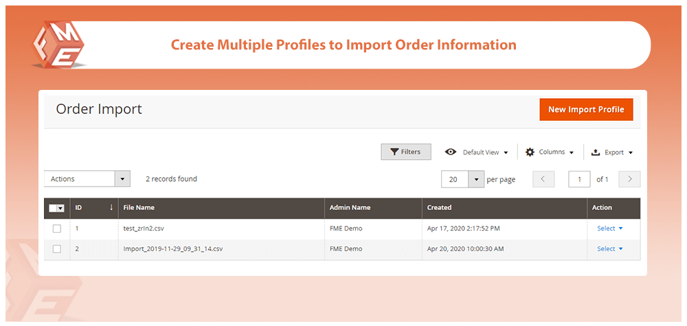 Magento 2 Import Orders