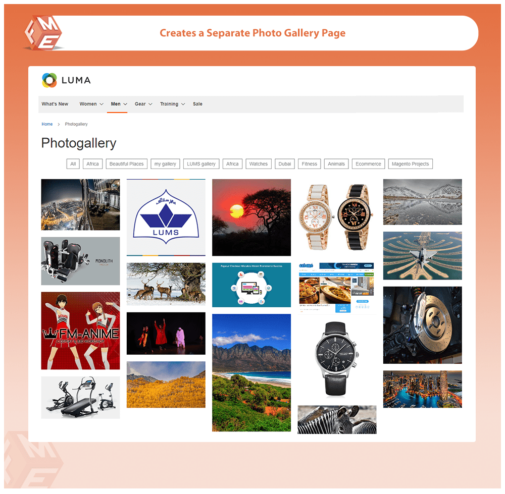 Magento 2 Photo Gallery Page