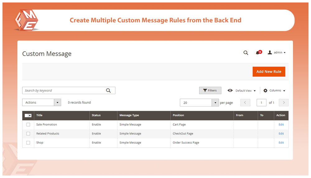 Create Multiple Custom Message Rules