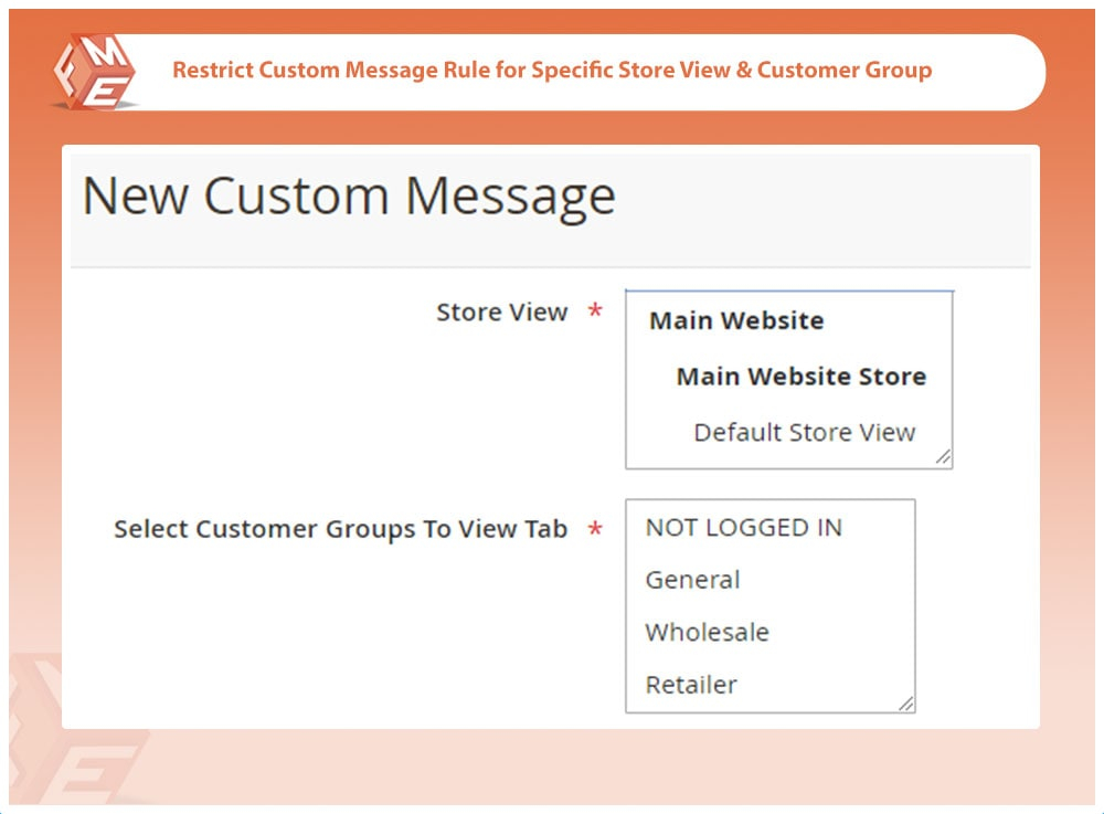Restrict Custom Message Rule