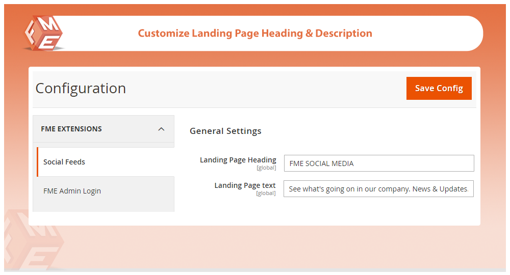 Landing Page Heading & Description
