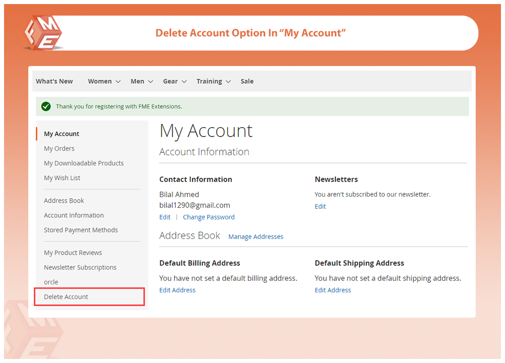 Delete Account Option