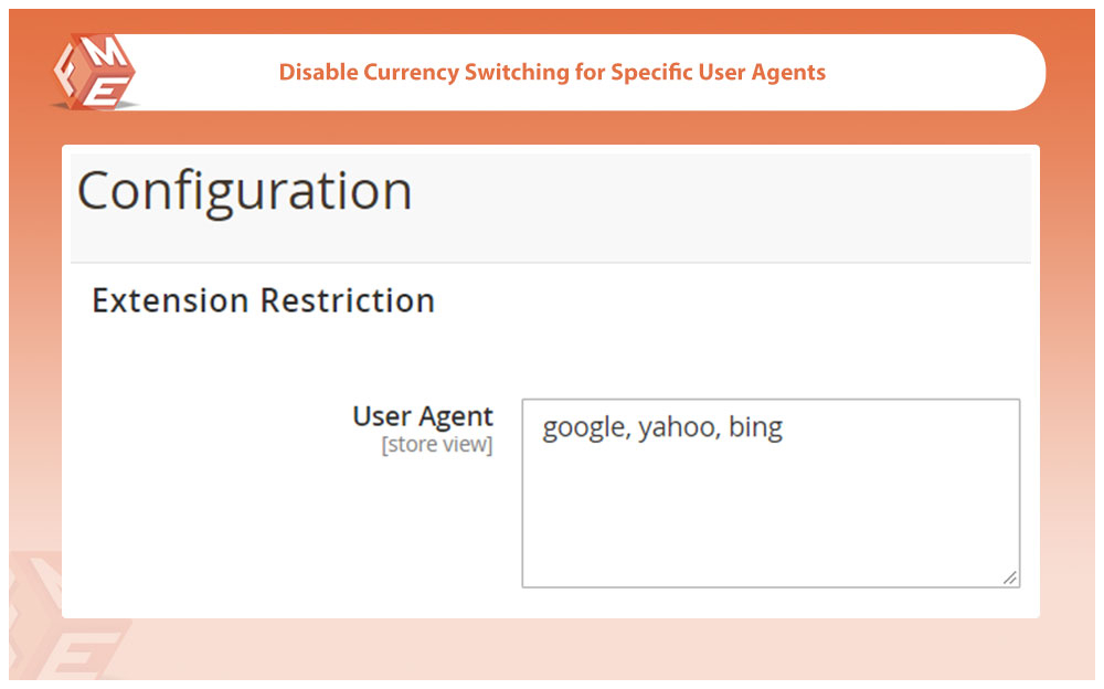 Disable Currency Switcher for User Agents