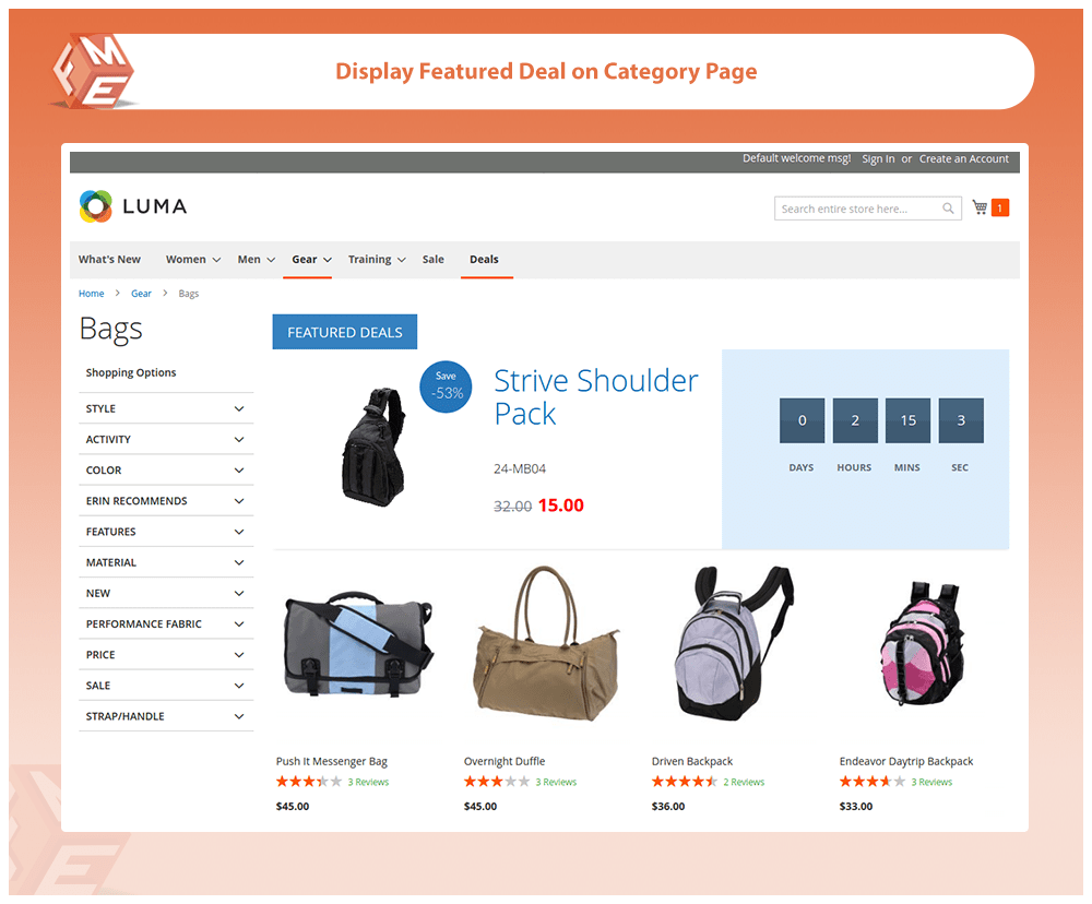 Show Deals on Category Page
