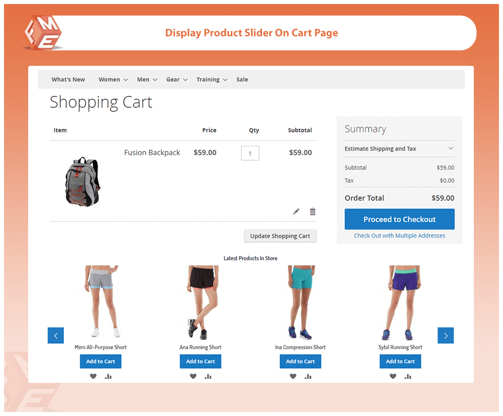 Show Product Slider On Cart Page