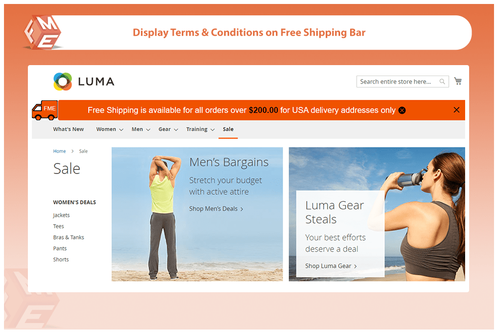 Display Terms & Conditions on Free Shipping Bar