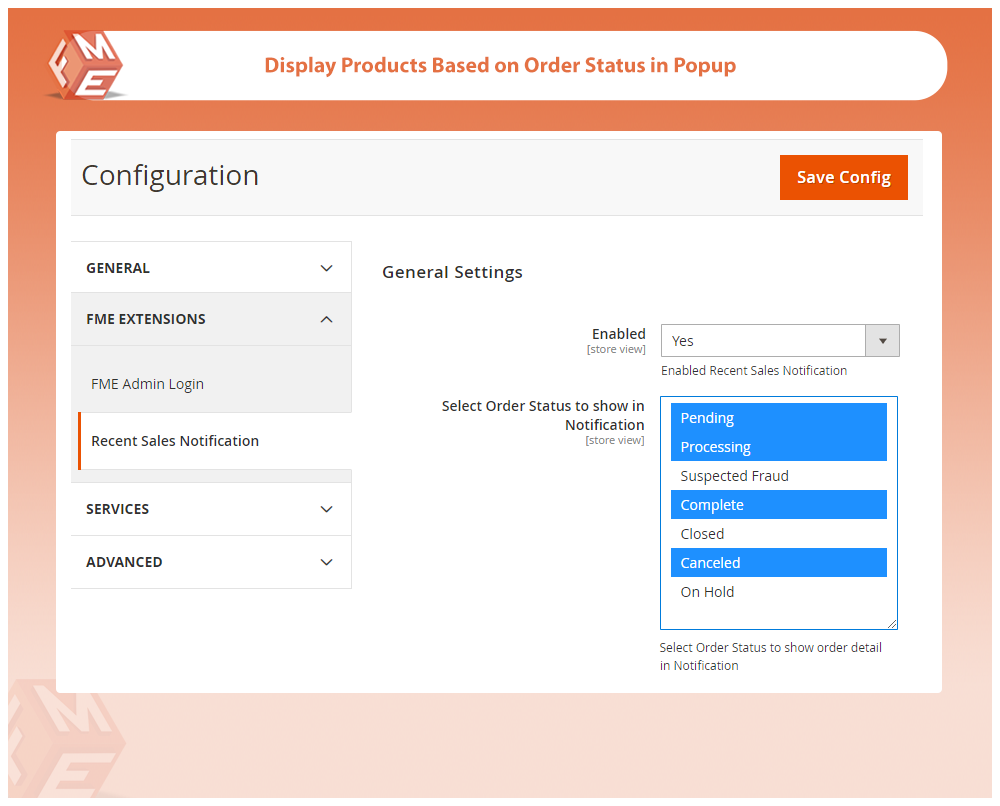 Display Products Based on Order Status in Popup