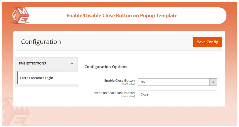 Enable/Disable Close Button on Popup Template
