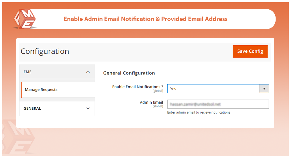 Enable Admin Email Notification