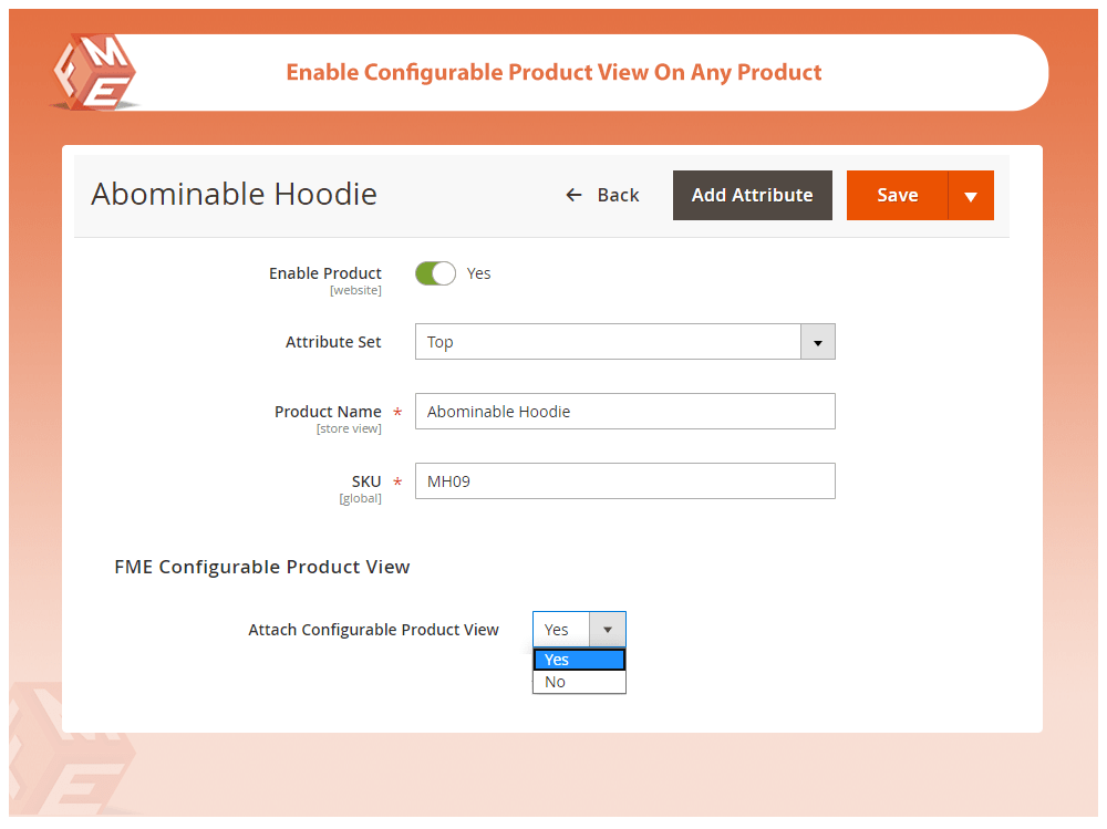 Enable Configurable Product View On Any Product