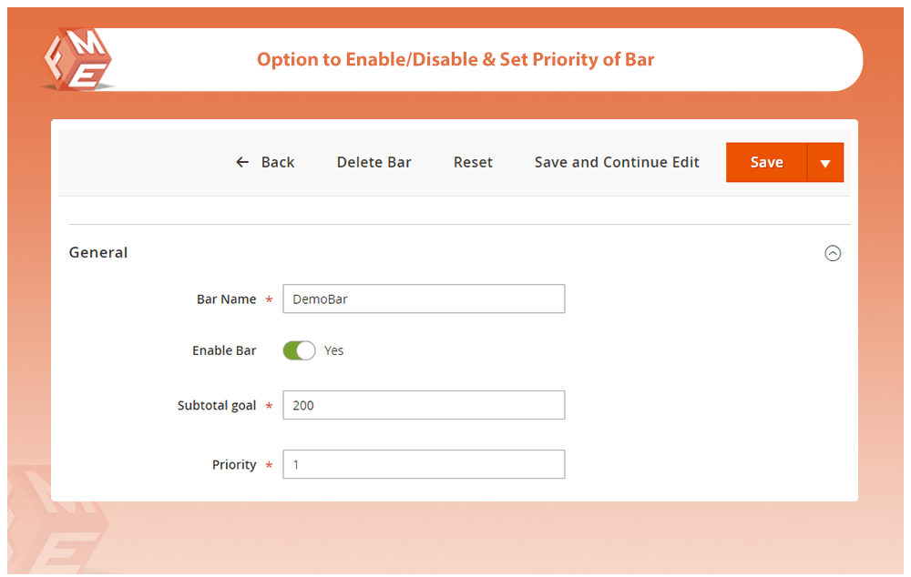 Set Priority of Free Shipping Bar