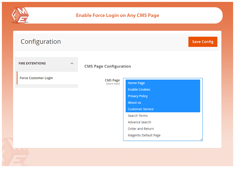 Enable Force Login on CMS Pages