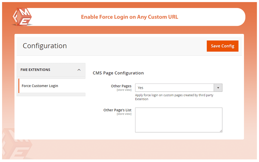 Enable Force Login on Custom URL