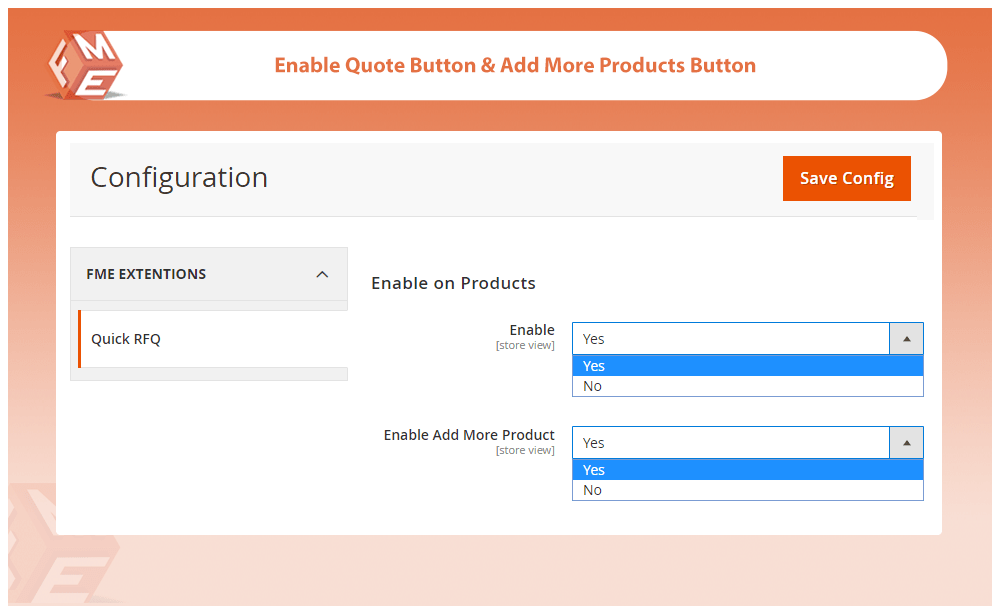 Enable Quote Button & Add More Products Button
