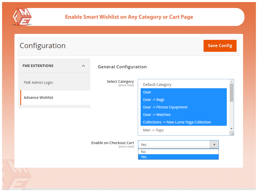 Enable Smart Wishlist on Category & Cart Page