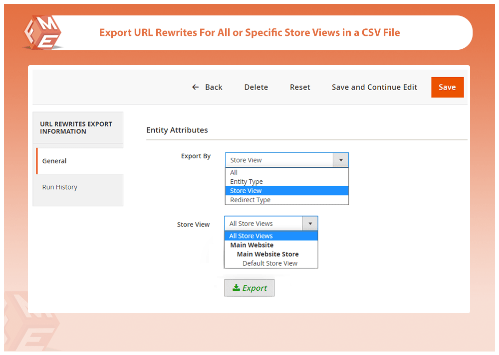 Export URL Rewrites For All or Specific Store Views