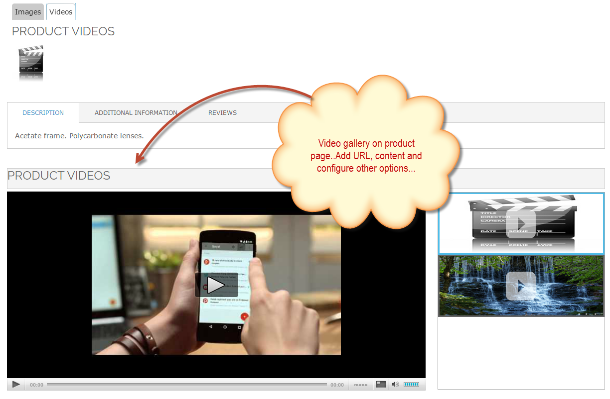 Magento Product Videos