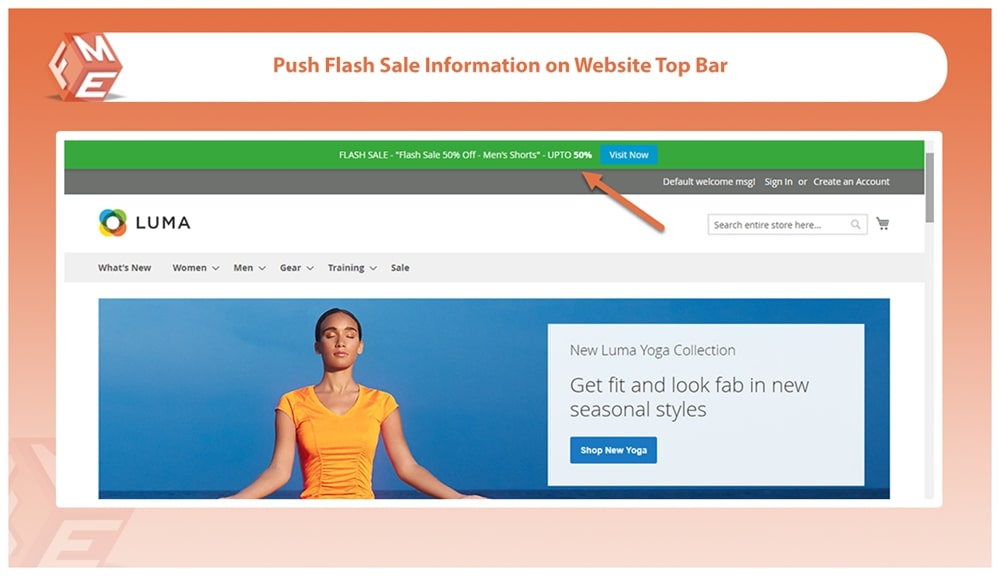 Flash Sales Notification Bar