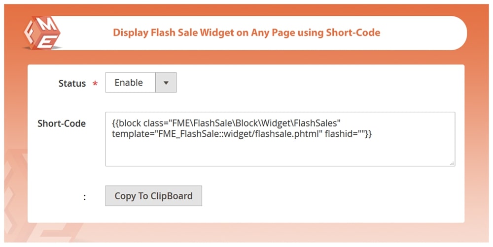Display Flash Sale Widget on Any Page
