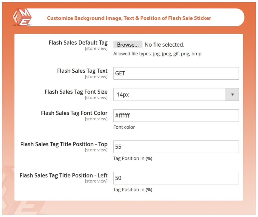 Customize Flash Sales Sticker