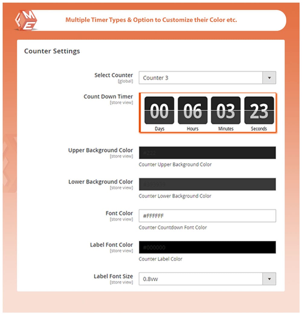 Customize Countdown Timer