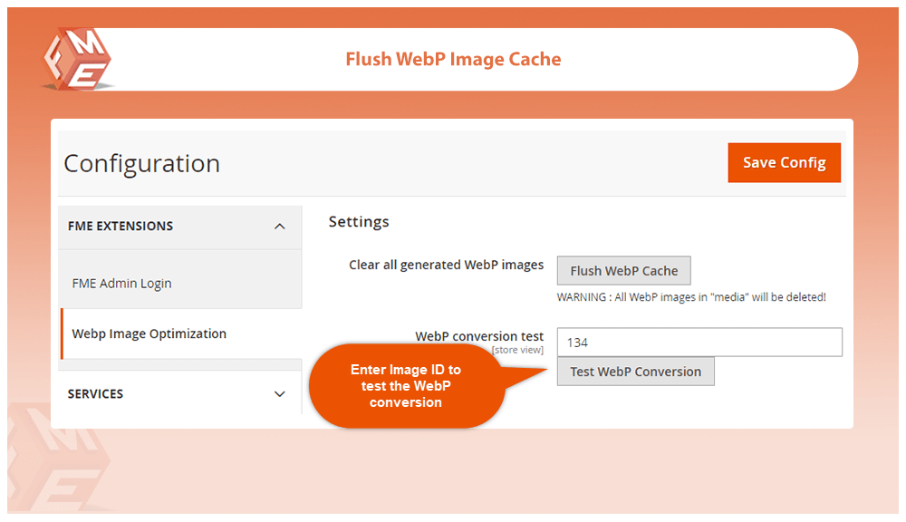 Flush WebP Image Cache