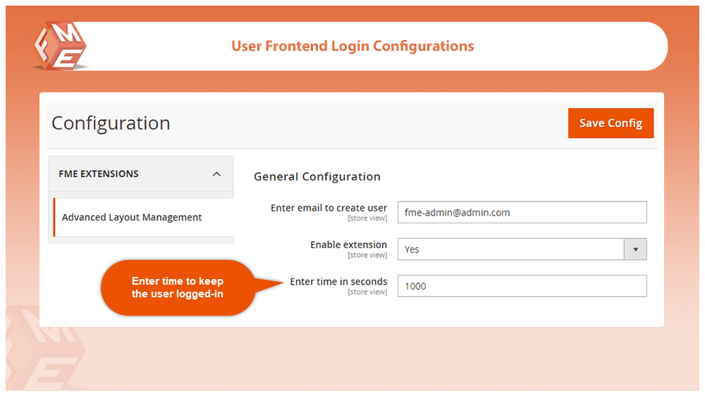 Frontend Login Configurations
