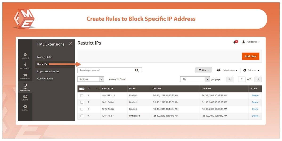 Create Rules to Block Specific IP Addresses