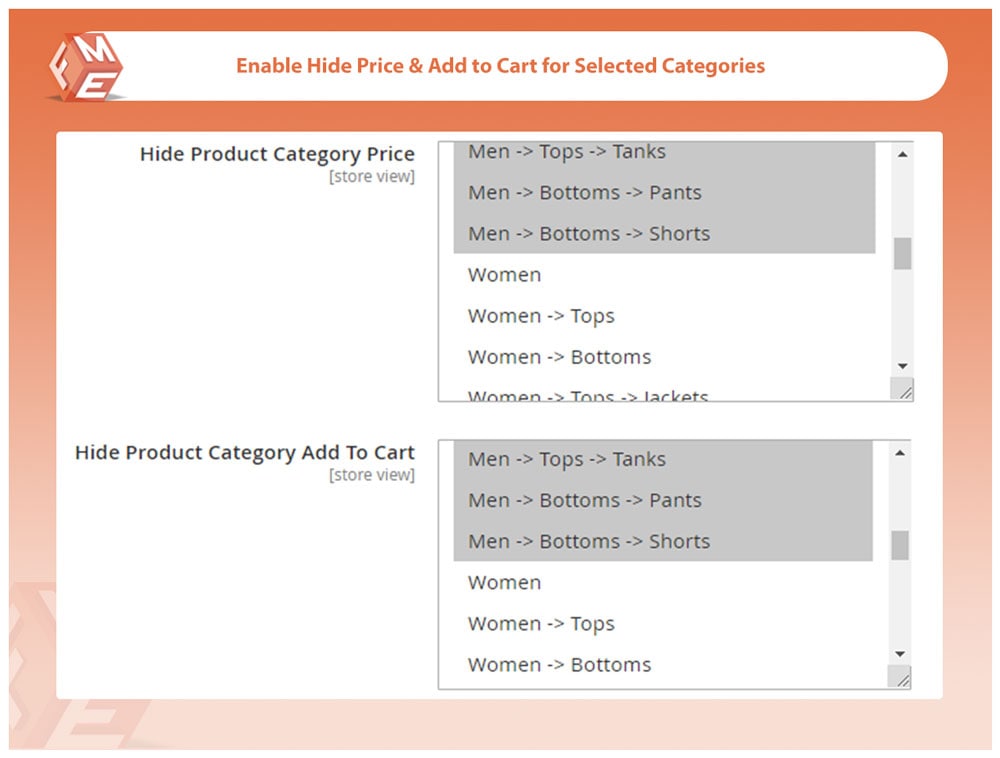 Hide Price For Specific Categories