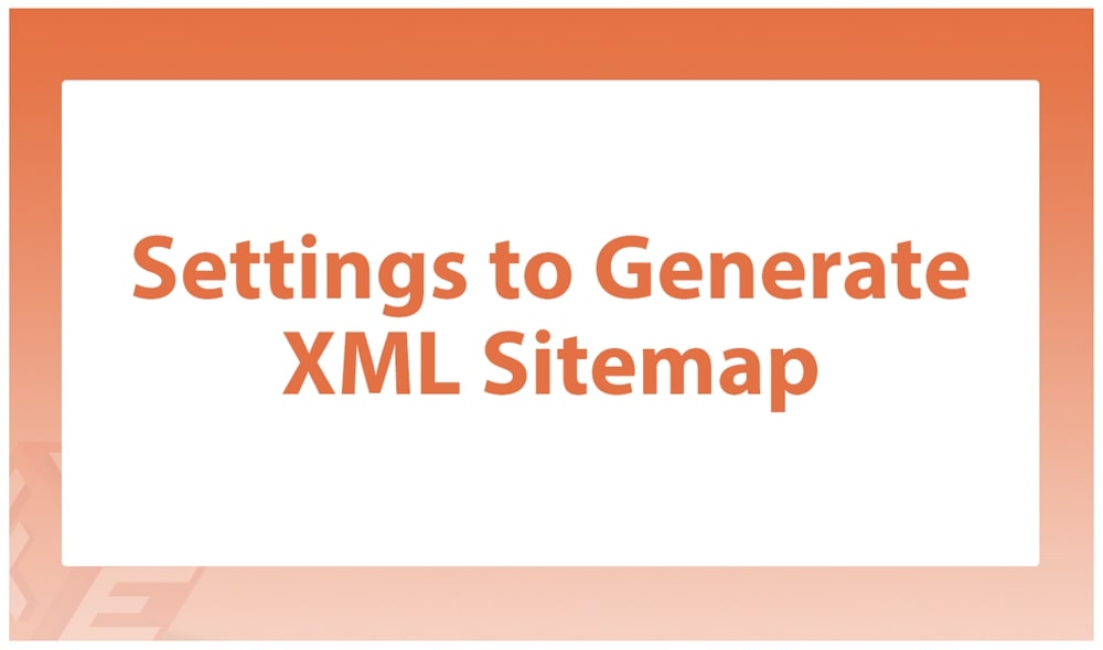 XML Sitemap Settings