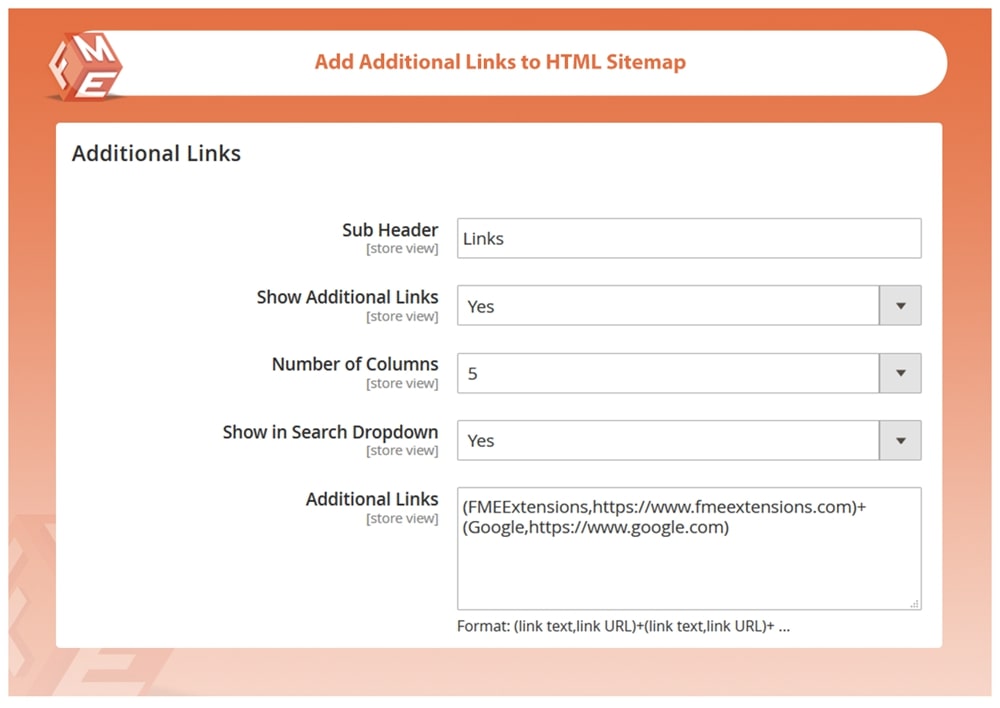 Include Any Additional Links in HTML Sitemap