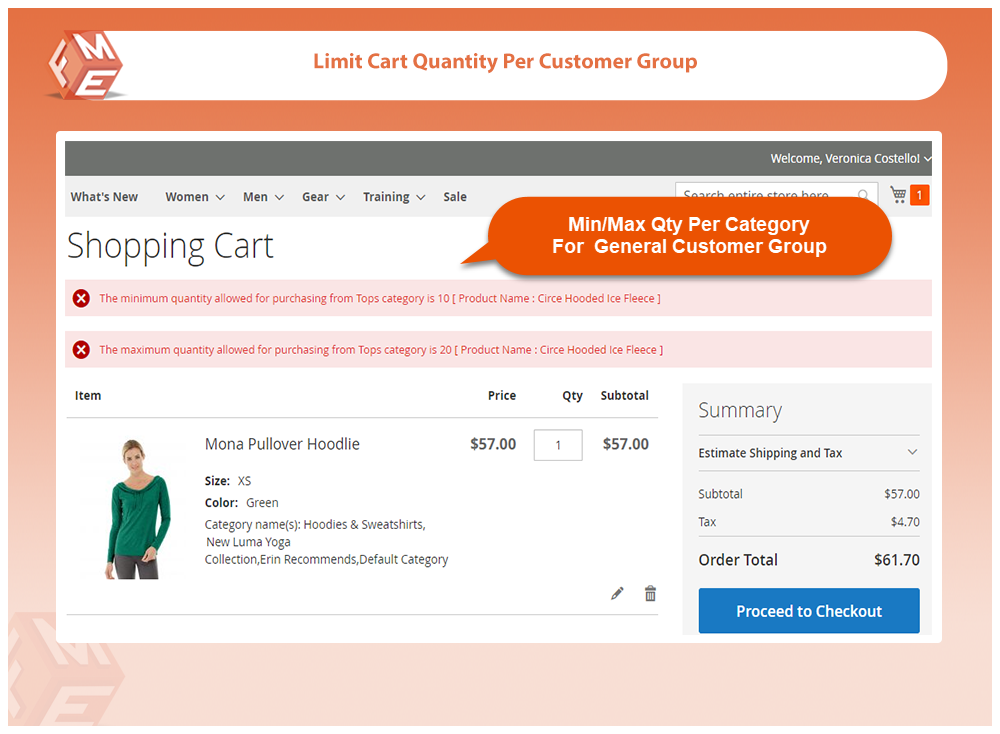 Limit Cart Quantity Per Customer Group