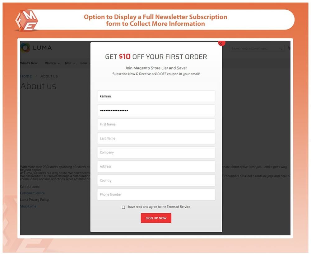 Display Newsletter Subscription Form