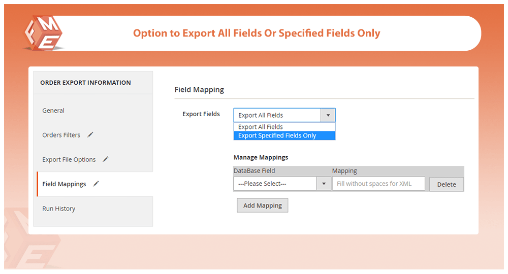 Export All Or Specified Fields Only