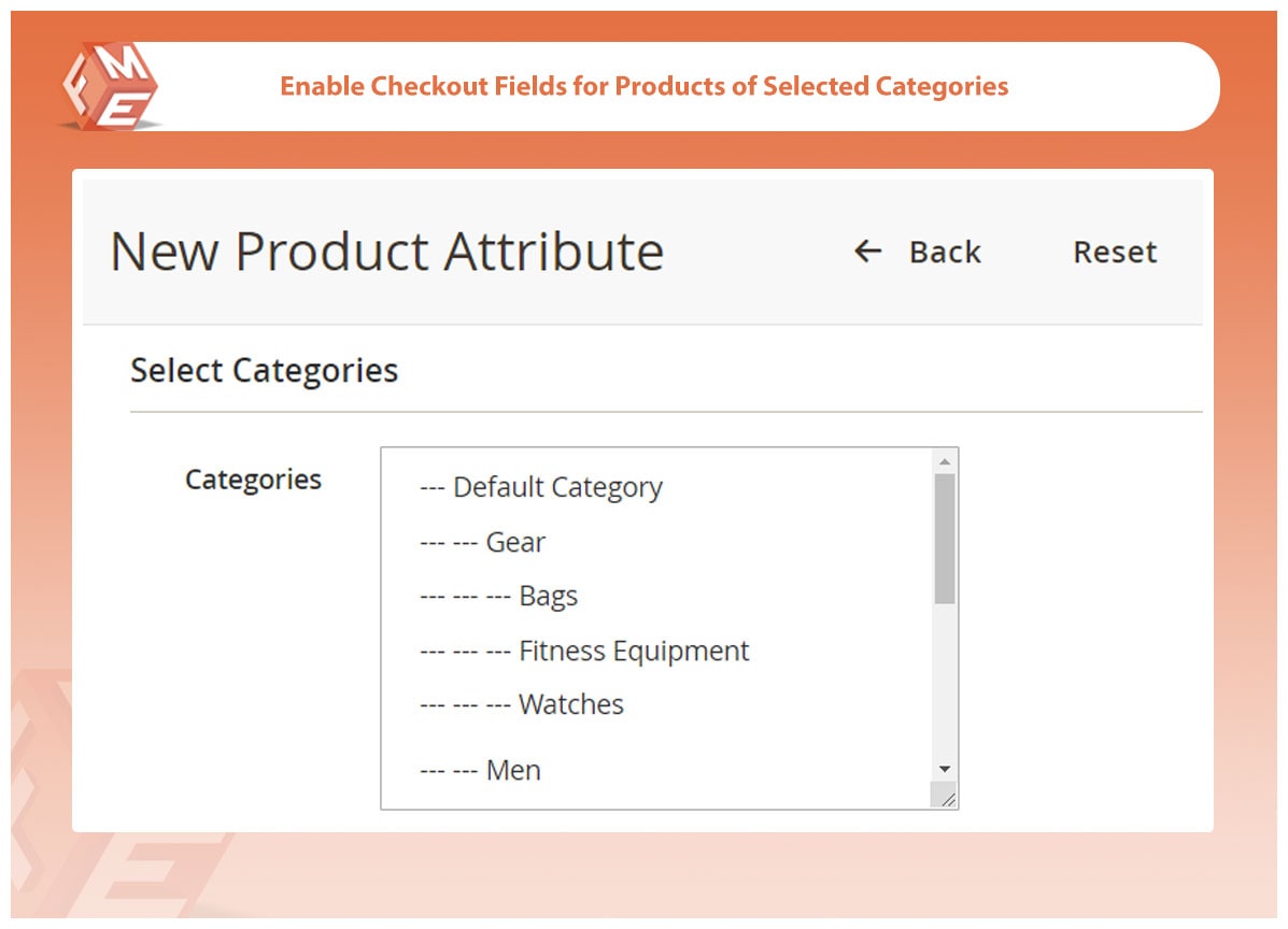 Configure Custom Attributes for Products of Specific Categories